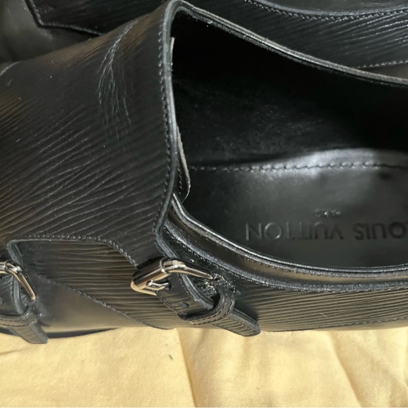 Louis Vuitton Greenwich Buckle Monk Straps Epi Leather Black, Men's 10M US 11M - Picture 4 of 7